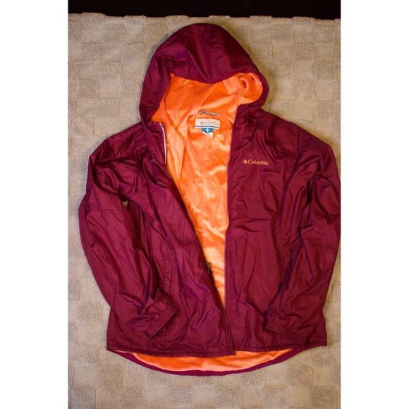 Columbia Jackets & Blazers - Columbia Womens XL Hooded Fleece Lined Jacket Plum Purple Orange Full Zip Coat